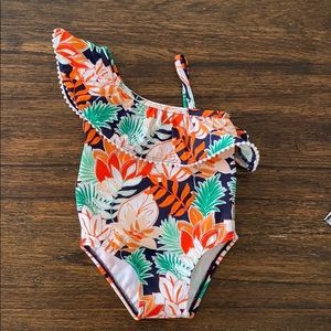 Janie and Jack ruffle off shoulder swimsuit
